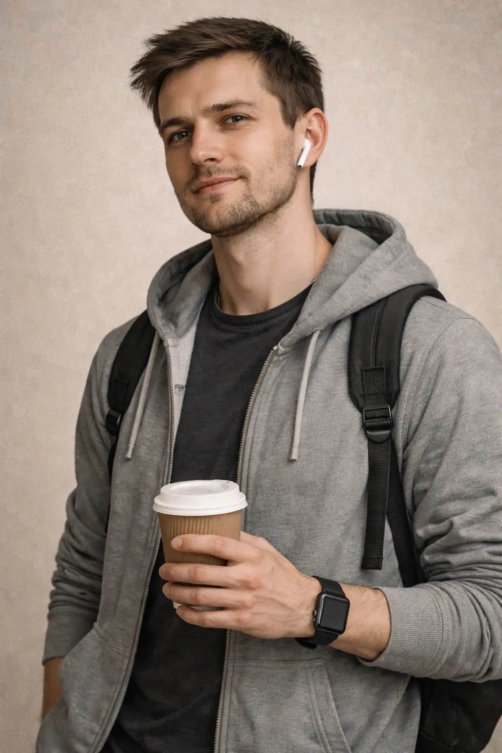 Новый город. Работает на удалёнке. В центр ездит "как в другой город". Заказывает доставку на все. Из развлечений: кофейна на 1 этаже